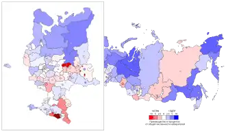 КПРФ против ЛДПР с выделением крупных городов