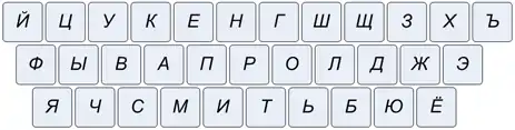 Стандартная русская раскладка клавиатуры
