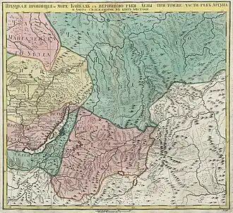 Иркутская провинция на карте