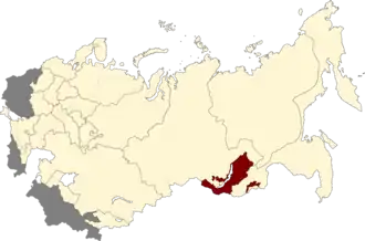 Бурят-Монгольская АССР на карте РСФСР (20.07.1930)