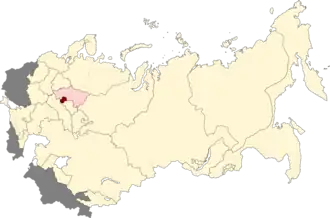 Чувашская АССР на карте РСФСР (20.07.1930)