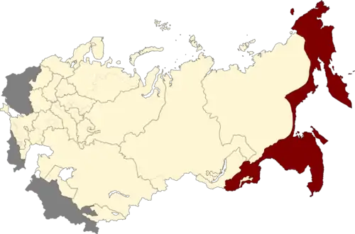 Дальневосточный край на карте РСФСР (20.07.1930)