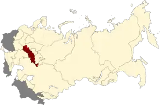 Средневолжский край на карте РСФСР (20.07.1930)