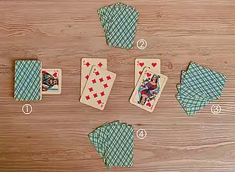 Игра трёх человек, атласная колода