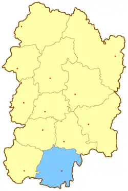 Раненбургский уезд на карте