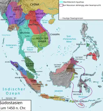 Маджапахит и вассальные княжества в 1450