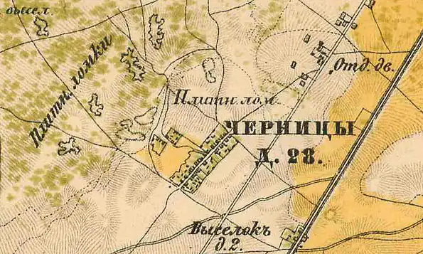 План деревни Черницы. 1885 год