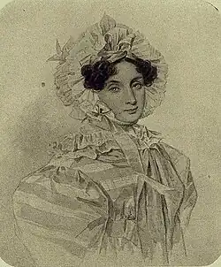 Софья Николаевна Кочубей, дочь;портрет работы неизвестного художника, 1820-е гг.