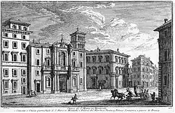 Дж. Вази. Церковь Санта-Мария-ин-Монтичелли в Риме. 1756. Офорт