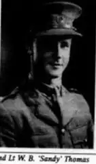 Сэнди Томас в звании младшего лейтенанта, перед началом войны