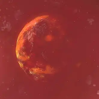 Планета SDSS J1228+1040 b в представлении художника