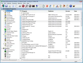 Скриншот программы SIW