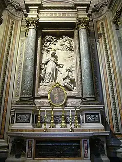 Капелла Гавотти. Церковь Сан-Никола-да-Толентино. Архитектор Пьетро да Кортона. Рельеф К. Фанчелли. 1667—1668