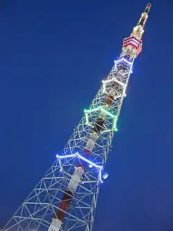 Первая подсветка телебашни