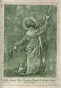 С. Мулинари. (По оригиналу Лоренцо ди Биччи). Святой Пётр. 1778, б., офорт, акватинта