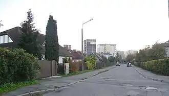 Вид от перекрёстка с улицей Стайцелес