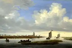 Вид на Девентер с северо-запада. 1657. Дерево, масло. Национальная галерея, Лондон