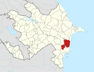 Сальянский район на карте