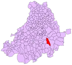 Расположение муниципалитета на карте провинции