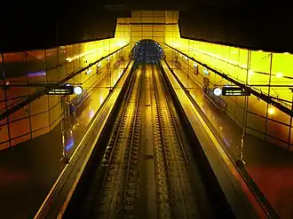 Подземный остановочный пункт EuskoTren в Сан-Себастьяне, Испания