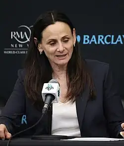 Сэнди Бронделло в качестве главного тренера «Нью-Йорк Либерти» (22 августа 2024 года)