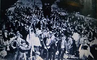 Сабино Арана во главе митинга в Гернике (16 августа 1893)