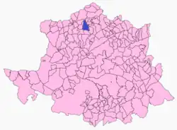 Расположение муниципалитета Санта-Крус-де-Паньягуа на карте провинции