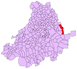 Расположение муниципалитета на карте провинции