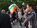 Болгарская молодёжь на демонстрации.