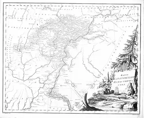 Саратовское наместничество на карте