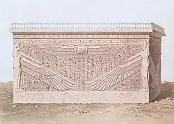 Рисунок каменного саркофага Эйе