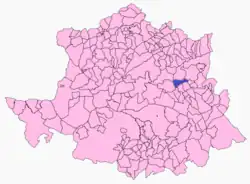 Расположение муниципалитета Сауседилья на карте провинции