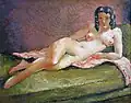 Полулежећи женски акт на дивану, 1934