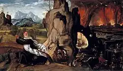 Искушение Святого Антония. Между 1515 и 1520. Дерево, масло. Музей искусств Тимкена, Сан-Диего, США