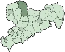 Торгау-Ошац на карте