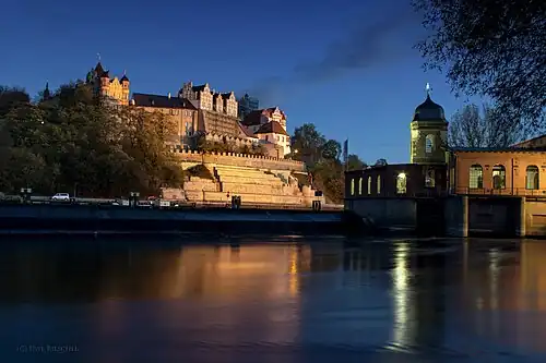 Подсветка замка в ночное время