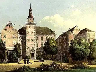 подписано в замке «Pläswitz»