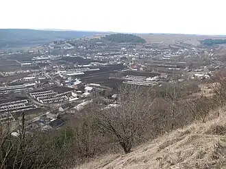 Вид на село с юга весной