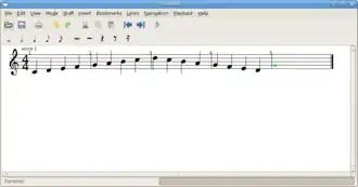 Скриншот программы Denemo