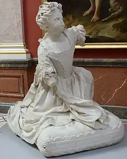 Мисс Боннье де ла Моссон. Фрагмент скульптуры несохранившейся гробницы дочерей Жозефа I Боннье де ла Моссона. Ок. 1680. Мрамор. Музей Фабра, Монпелье