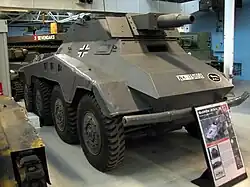 Sd.Kfz. 234/3 в танковом музее в Бовингтоне