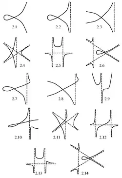 Рис. 2: Ньютоновы сечения, полученные из кубики с петлёй