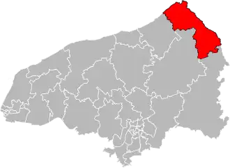 Кантон на карте департамента Приморская Сена