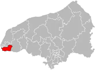 Кантон на карте департамента Приморская Сена
