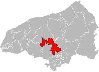 Кантон на карте департамента Приморская Сена