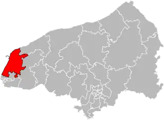 Кантон на карте департамента Приморская Сена