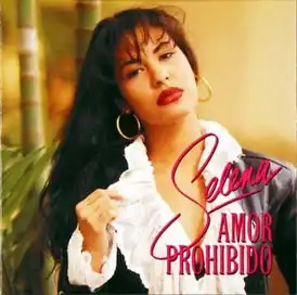Обложка альбома Селены «Amor Prohibido» (1994)