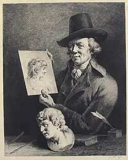 Автопортрет с портретом жены. 1796. Офорт