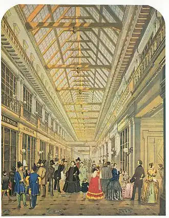 Интерьер Пассажа в середине XIX века