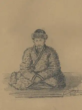 Прижизненный портрет Тезека, выполнен Павлом Кошаровым